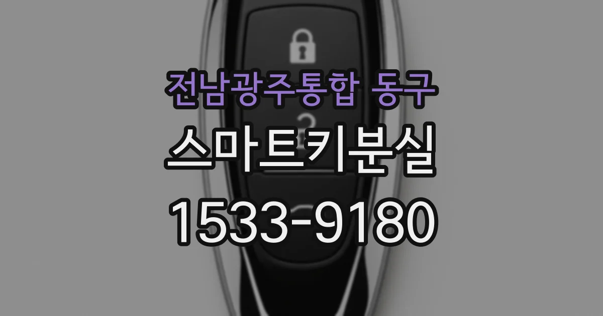 전남광주통합 동구 스마트키분실