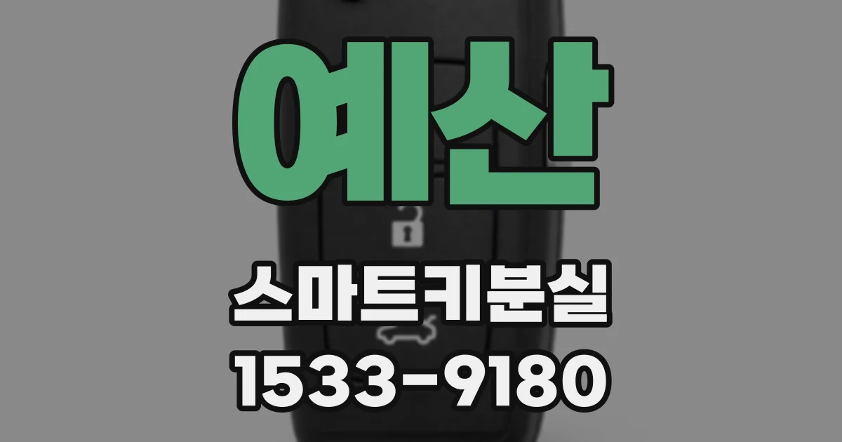 예산 스마트키분실