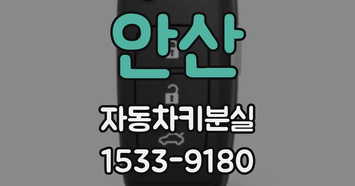 안산 자동차키분실