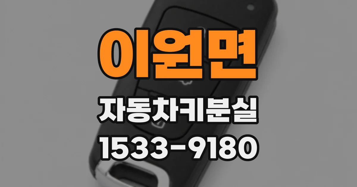 이원면 자동차키분실
