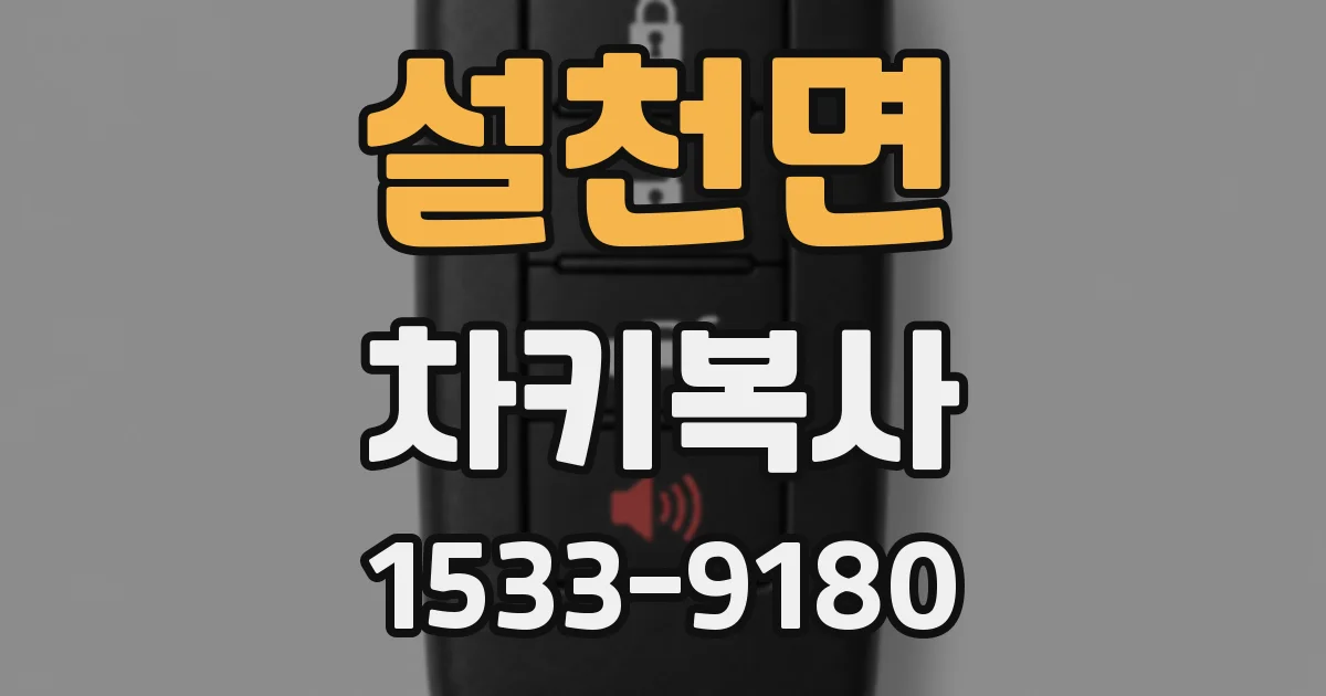 설천면 차키복사