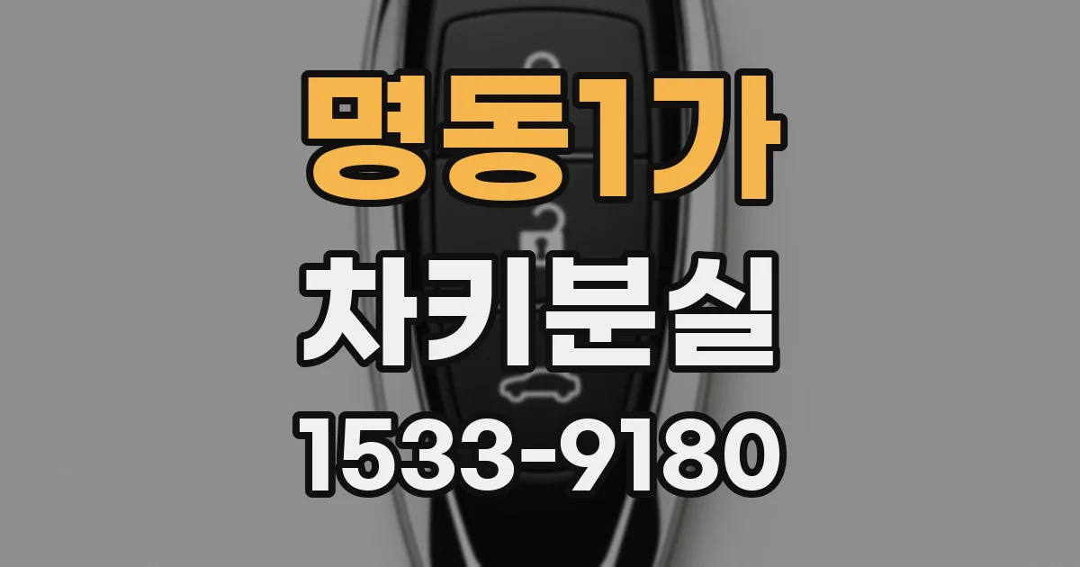 명동1가 차키분실