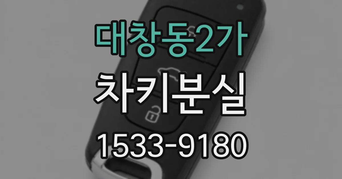 대창동2가 차키분실