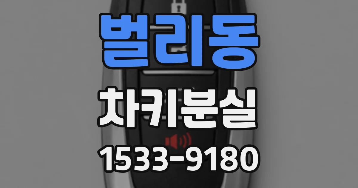 벌리동 차키분실
