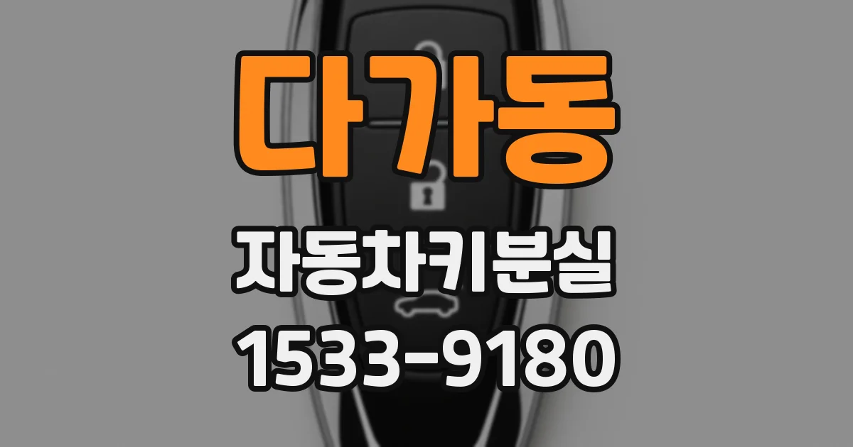 다가동 자동차키분실