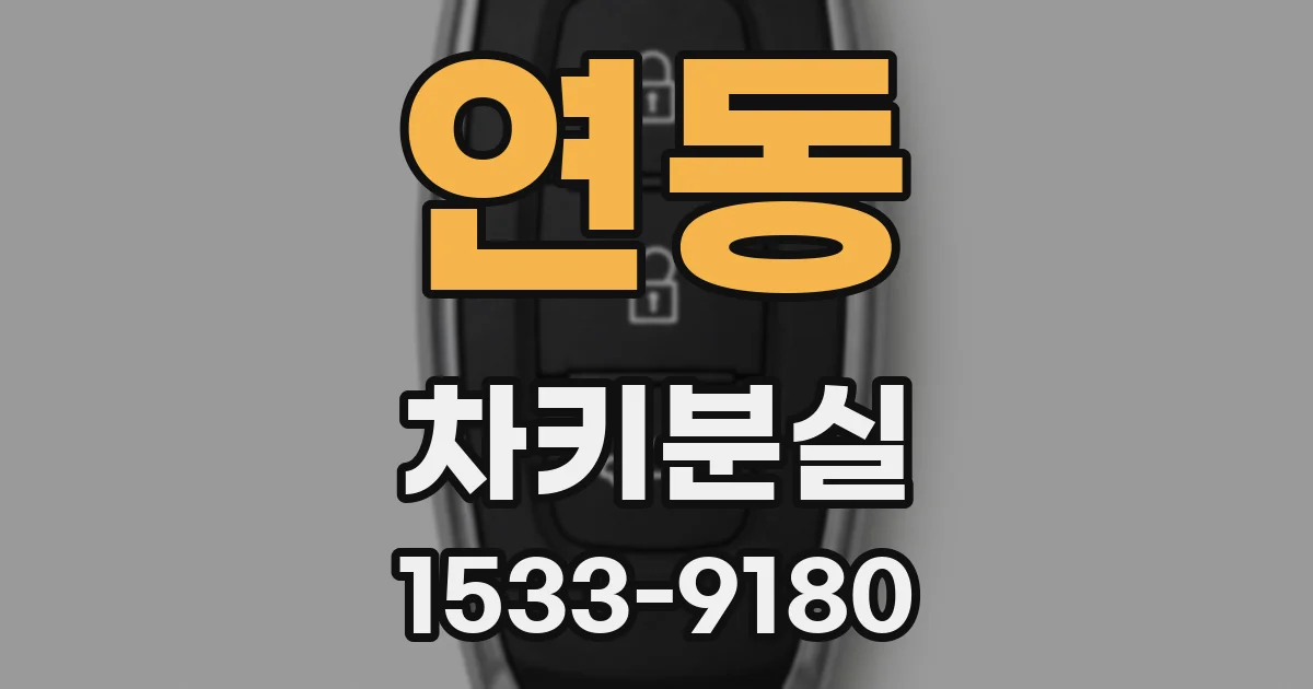 연동 차키분실