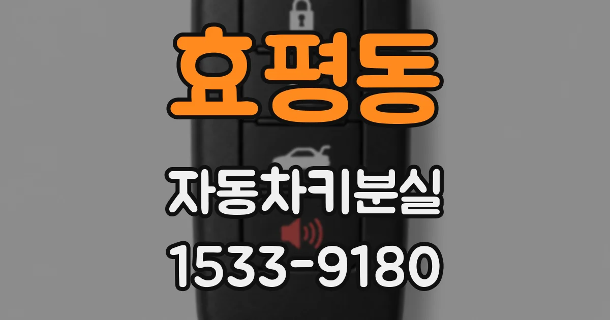 효평동 자동차키분실