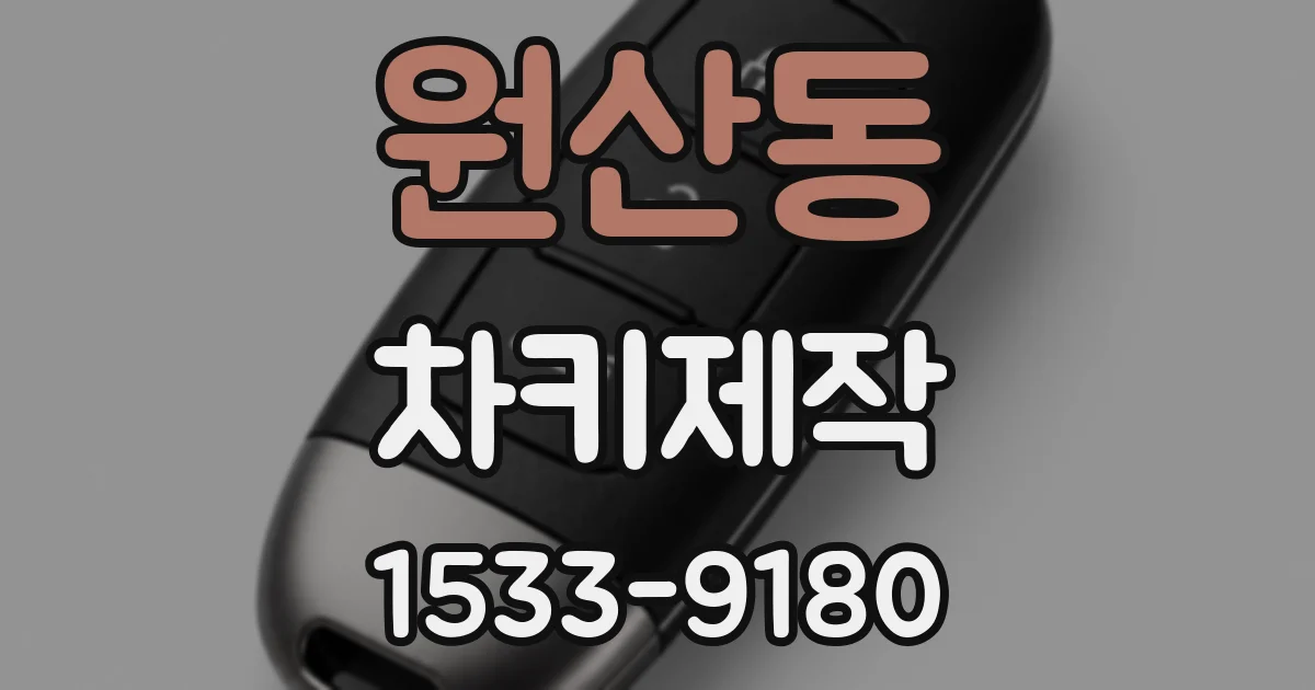 원산동 차키제작