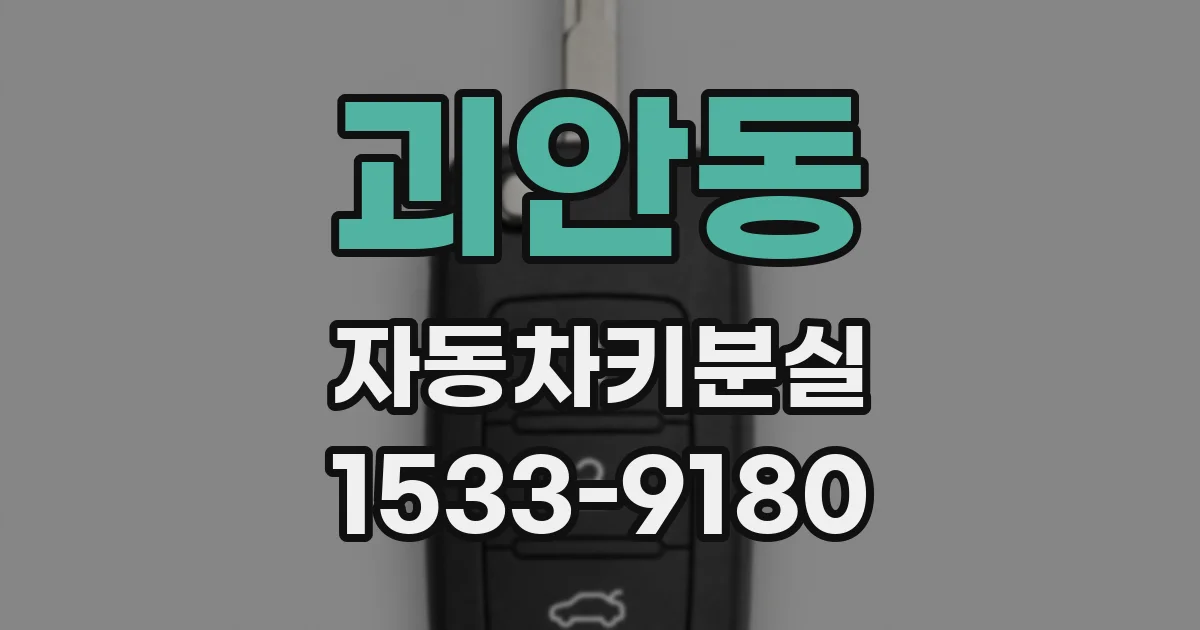 괴안동 자동차키분실