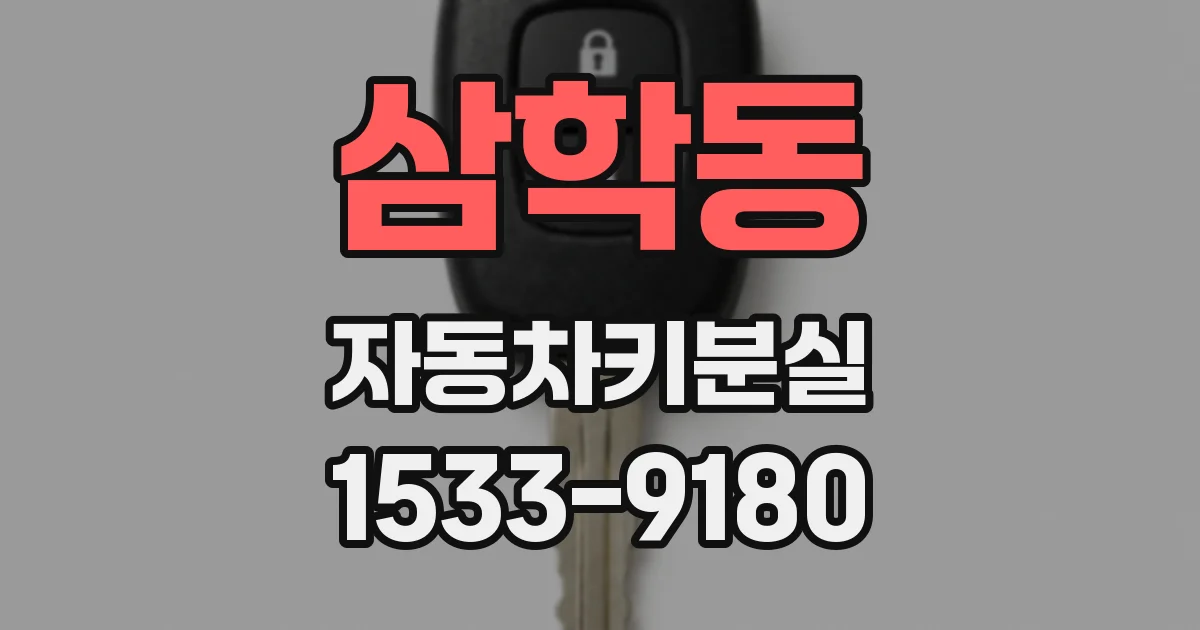 삼학동 자동차키분실