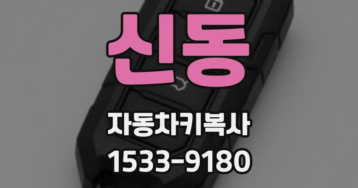 신동 자동차키복사
