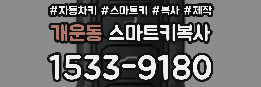 개운동 스마트키복사