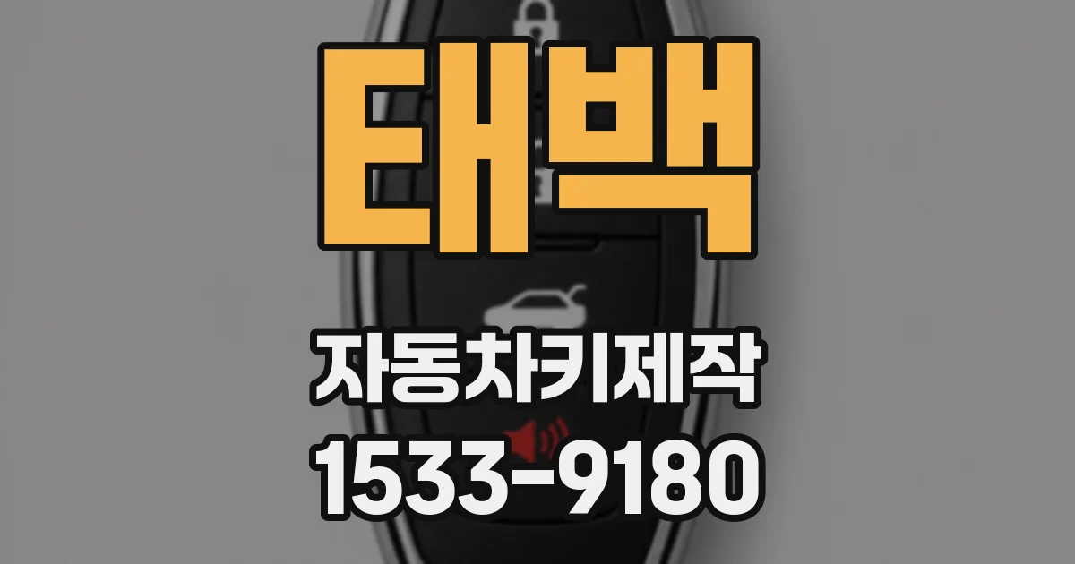태백 자동차키제작