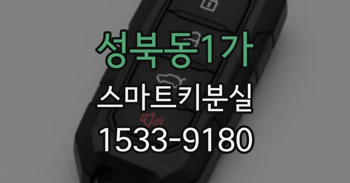 성북동1가 스마트키분실