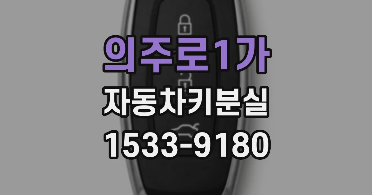 의주로1가 자동차키분실
