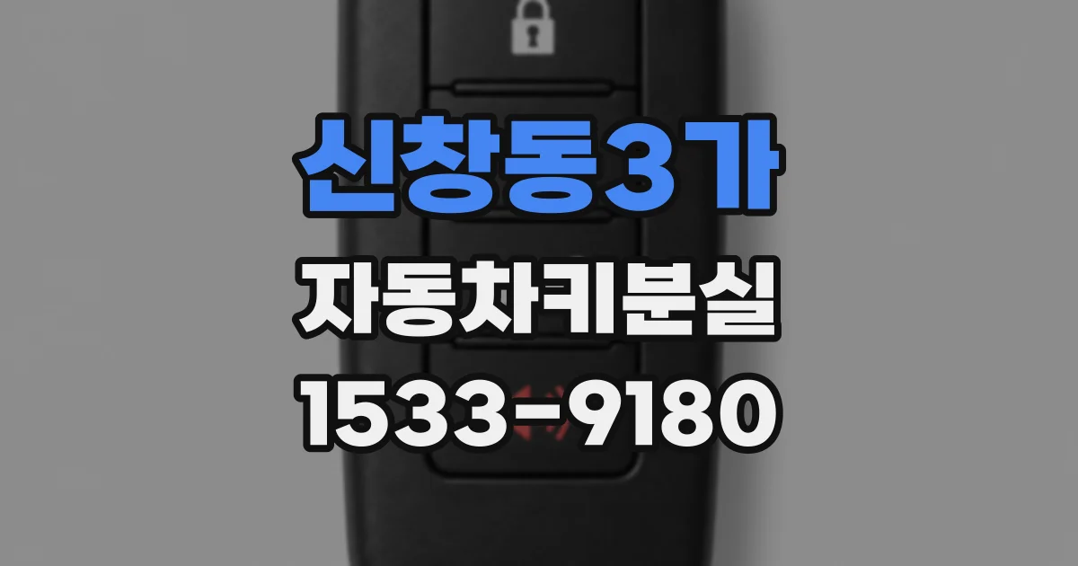 신창동3가 자동차키분실
