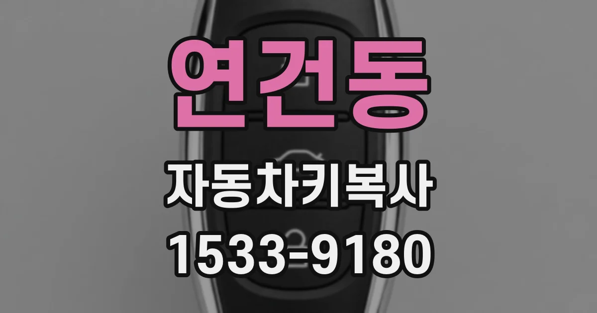 연건동 자동차키복사