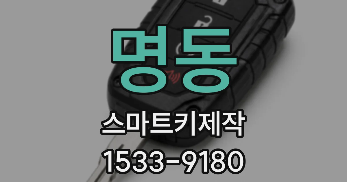 명동 스마트키제작
