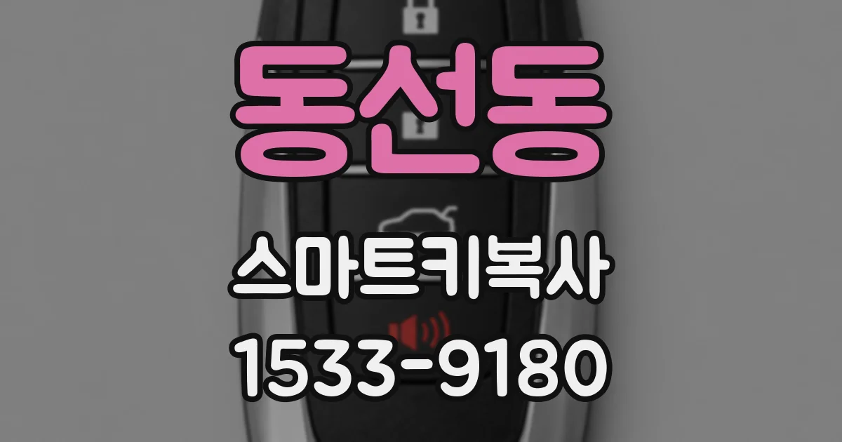 동선동 스마트키복사