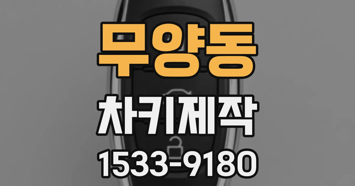 무양동 차키제작
