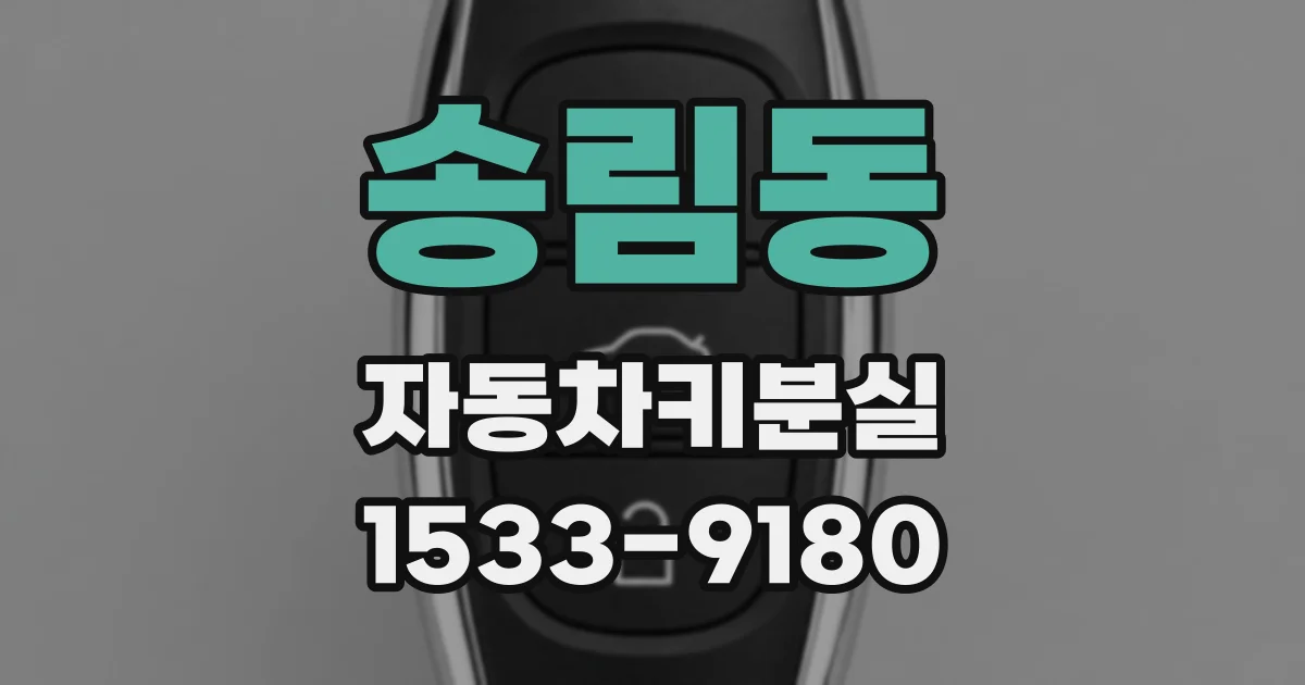 송림동 자동차키분실