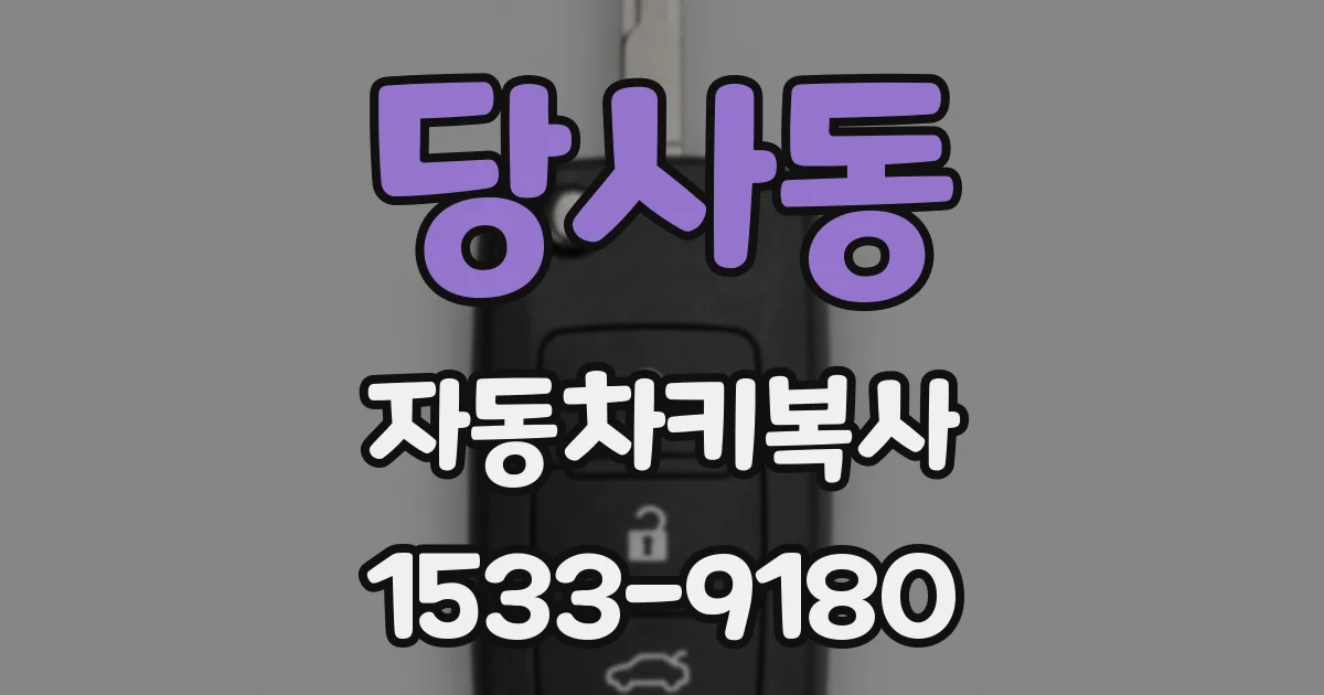 당사동 자동차키복사