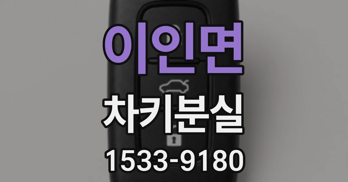이인면 차키분실
