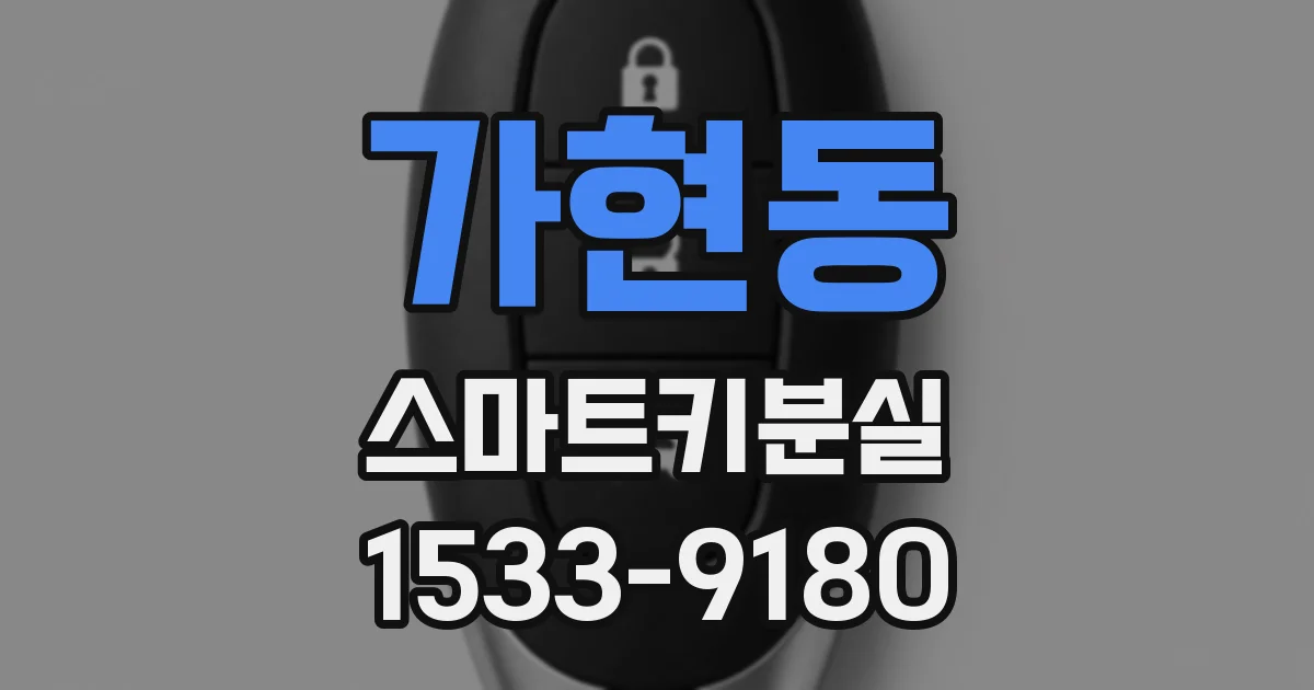 가현동 스마트키분실