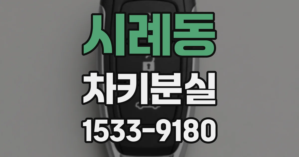 시례동 차키분실
