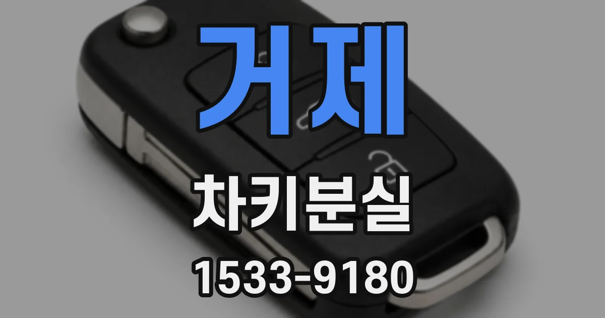 거제 차키분실