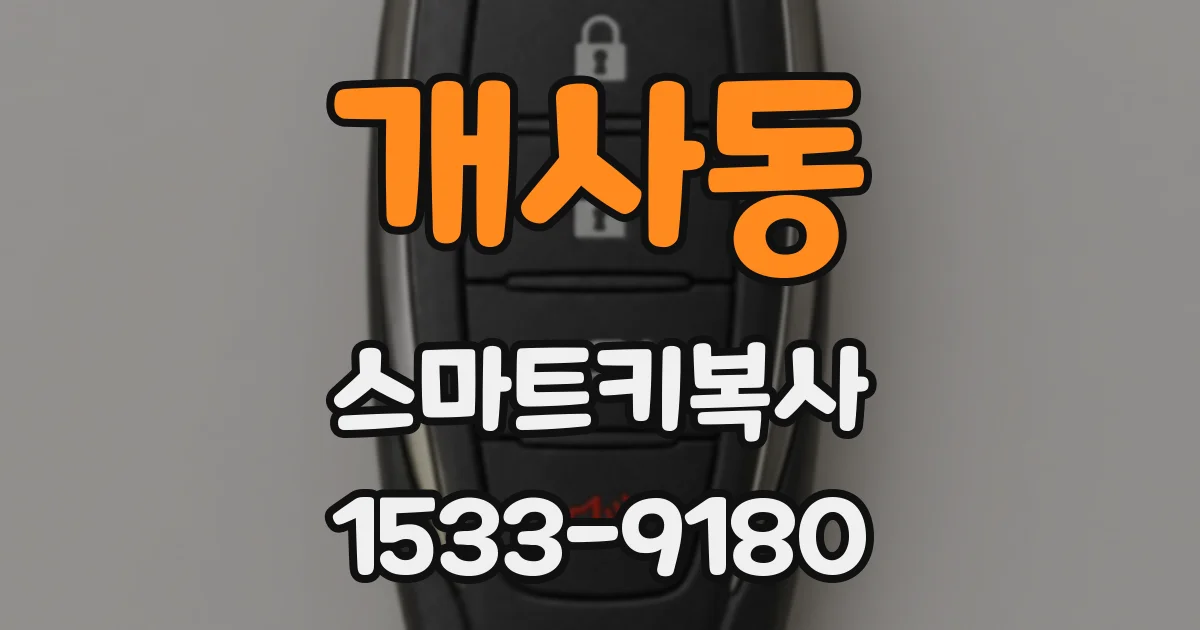 개사동 스마트키복사