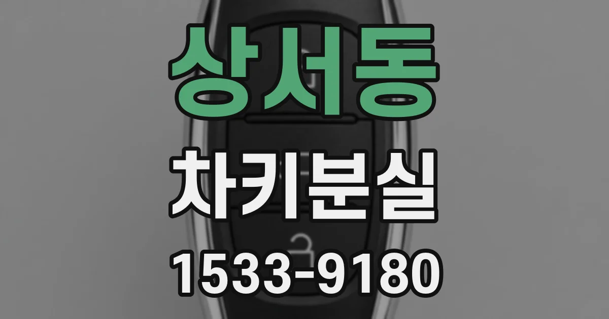 상서동 차키분실