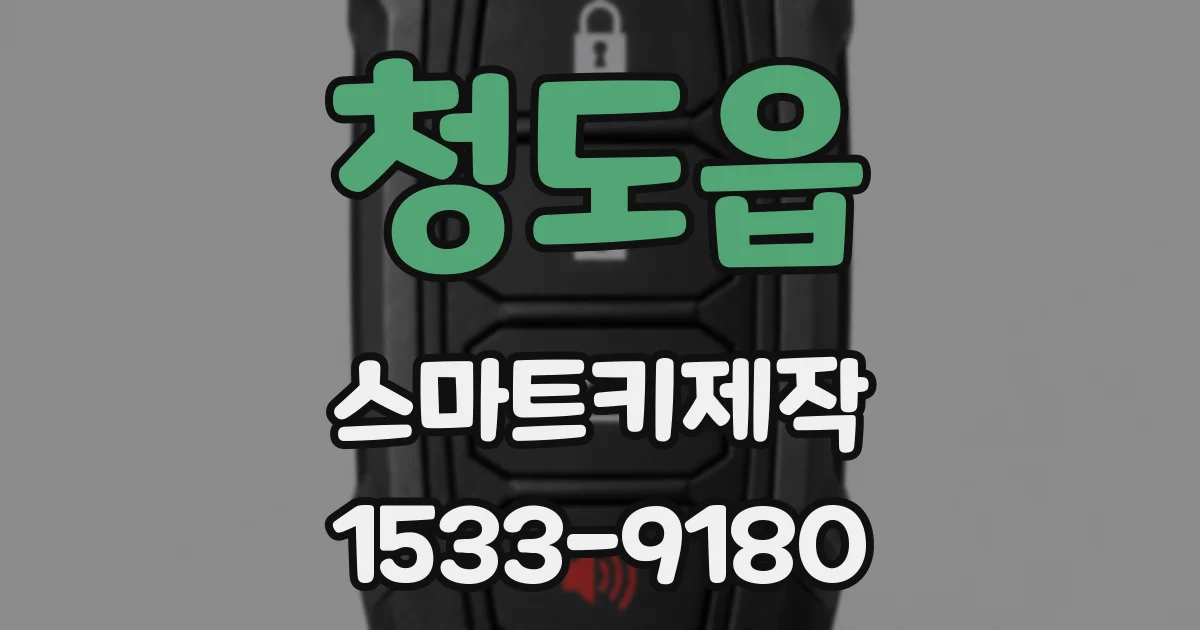 청도읍 스마트키제작