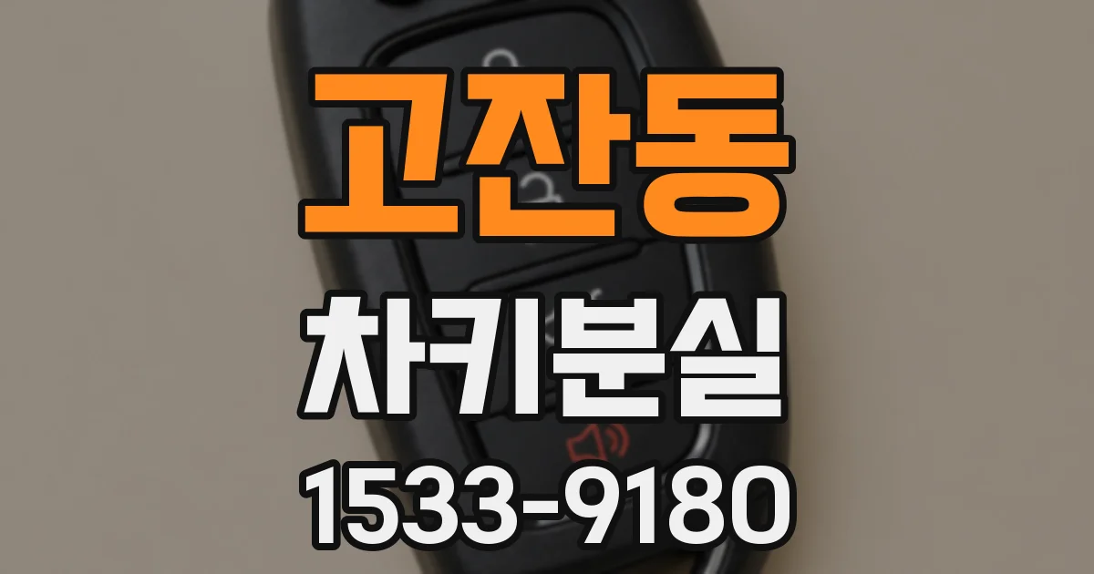 고잔동 차키분실