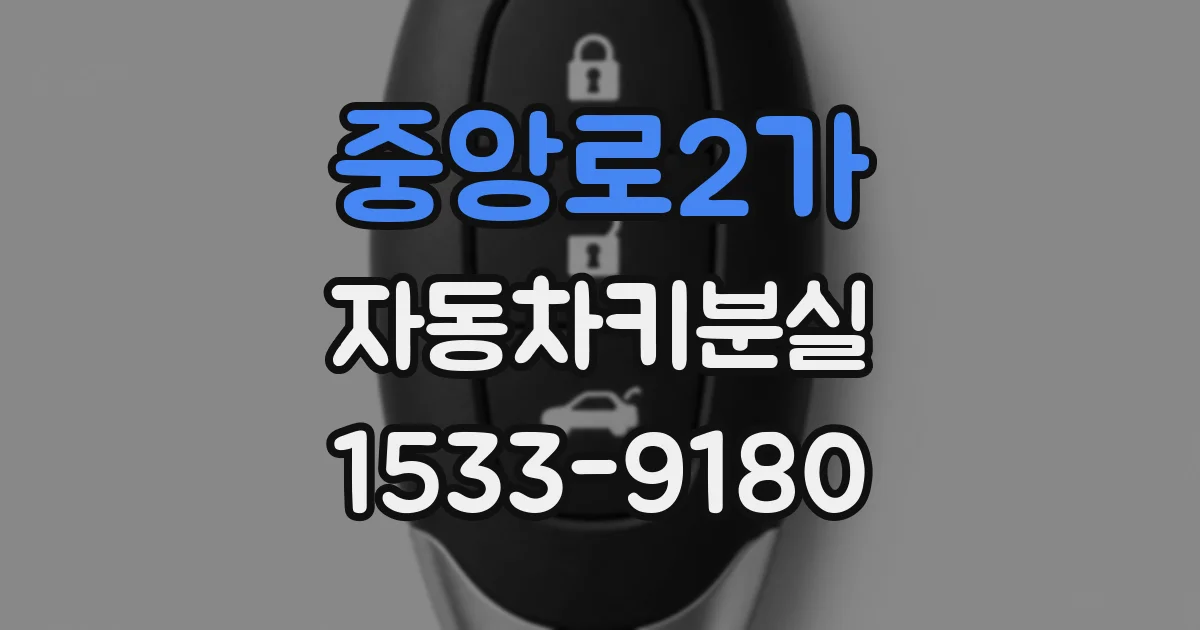 중앙로2가 자동차키분실