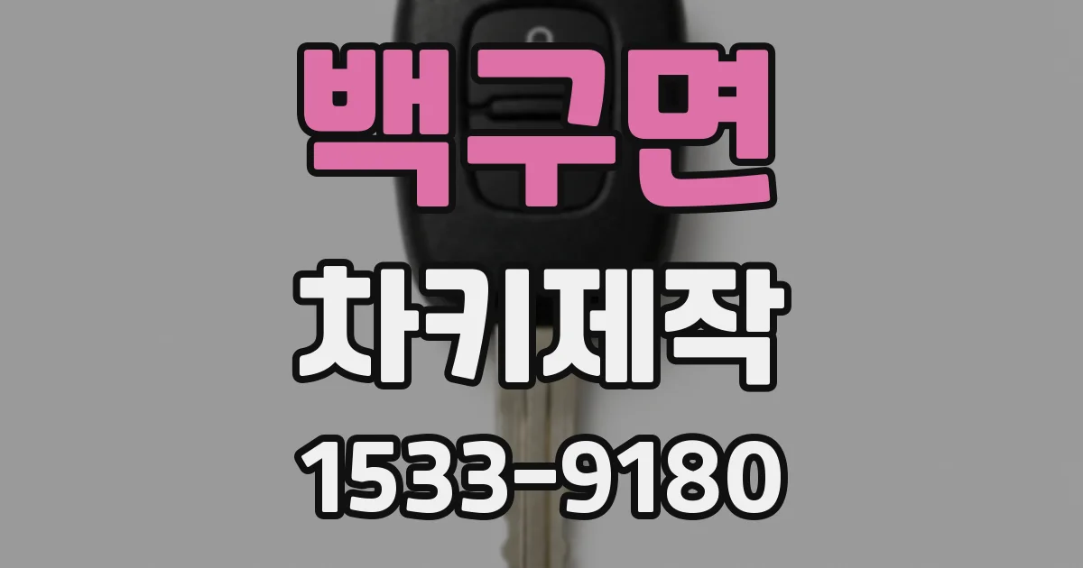 백구면 차키제작