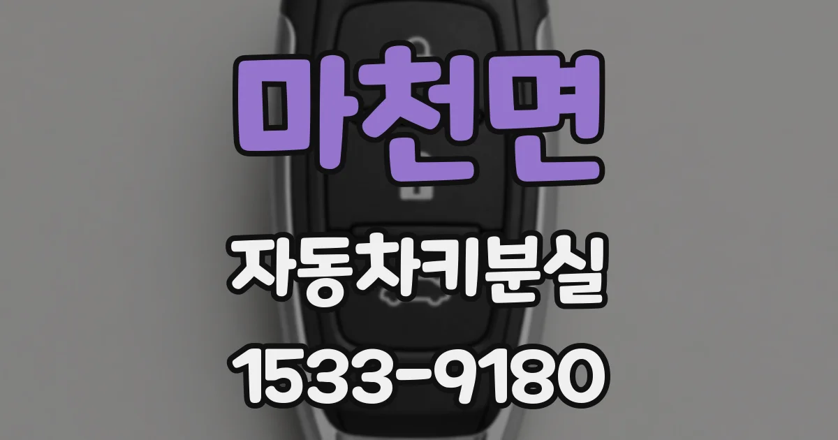 마천면 자동차키분실