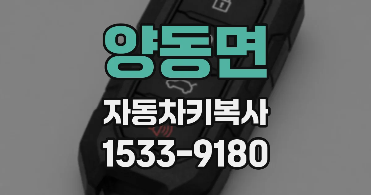 양동면 자동차키복사