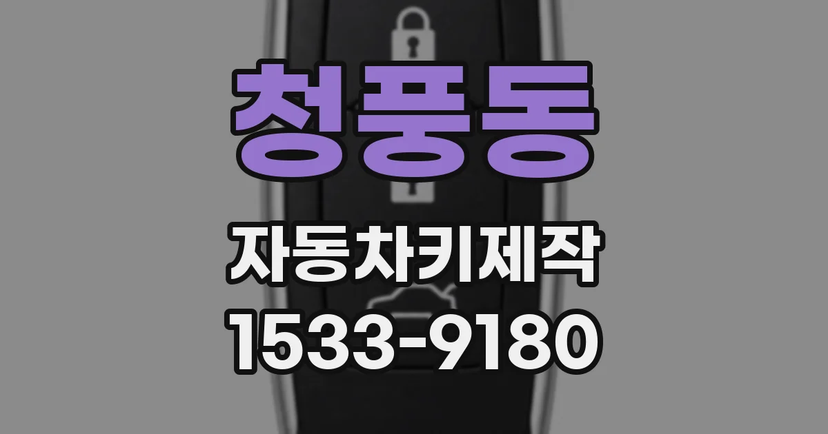 청풍동 자동차키제작