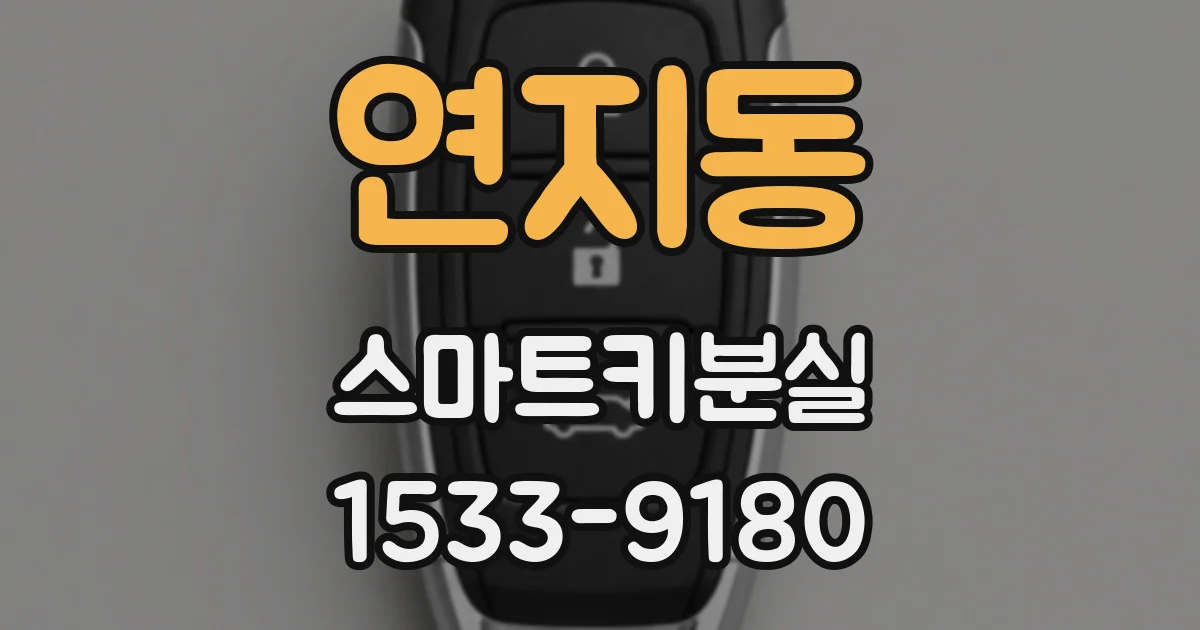 연지동 스마트키분실