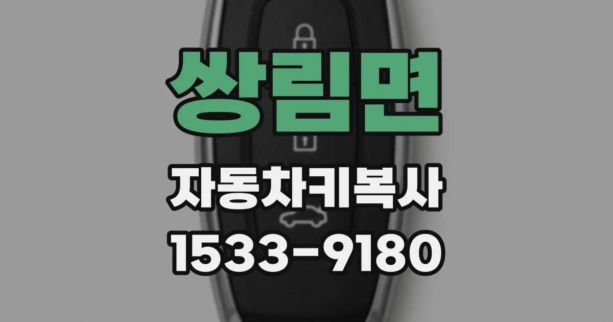 쌍림면 자동차키복사
