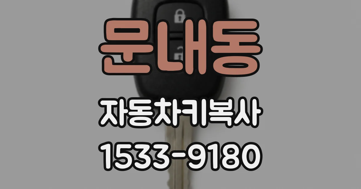 문내동 자동차키복사
