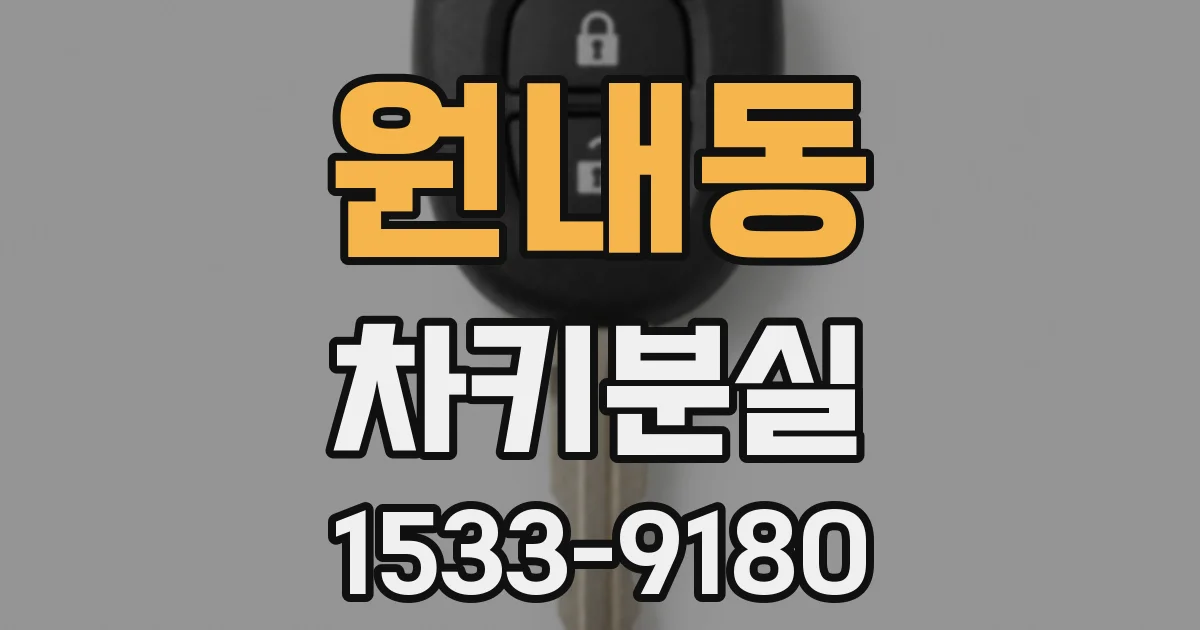 원내동 차키분실