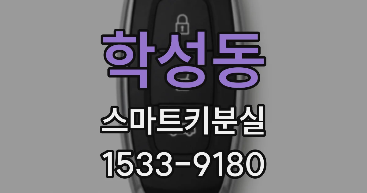 학성동 스마트키분실