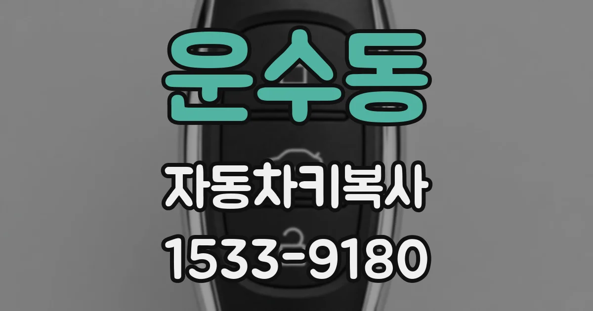 운수동 자동차키복사