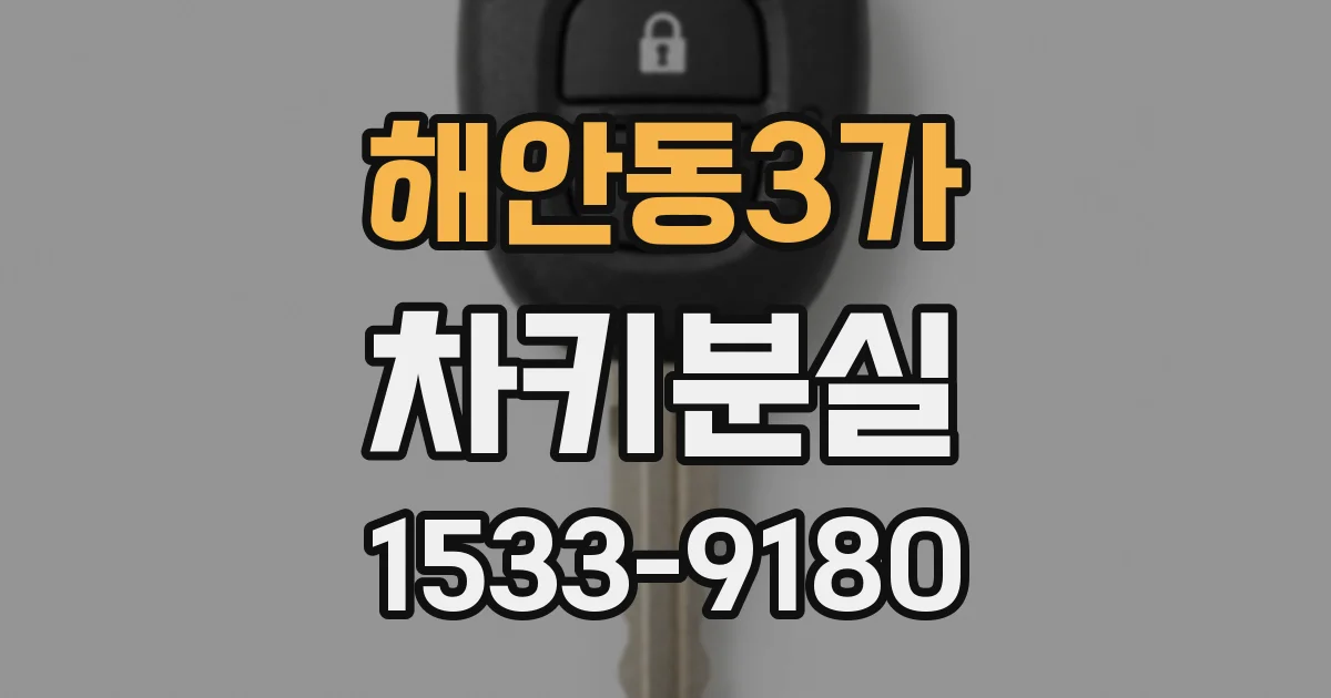 해안동3가 차키분실