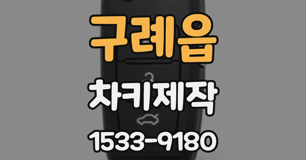 구례읍 차키제작