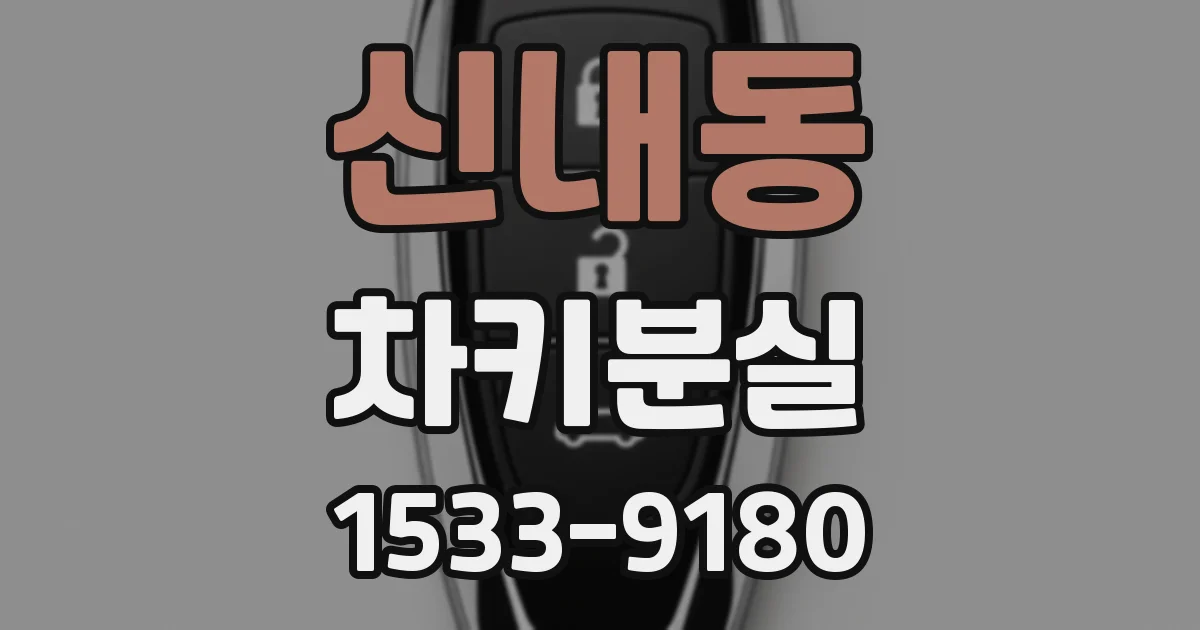 신내동 차키분실