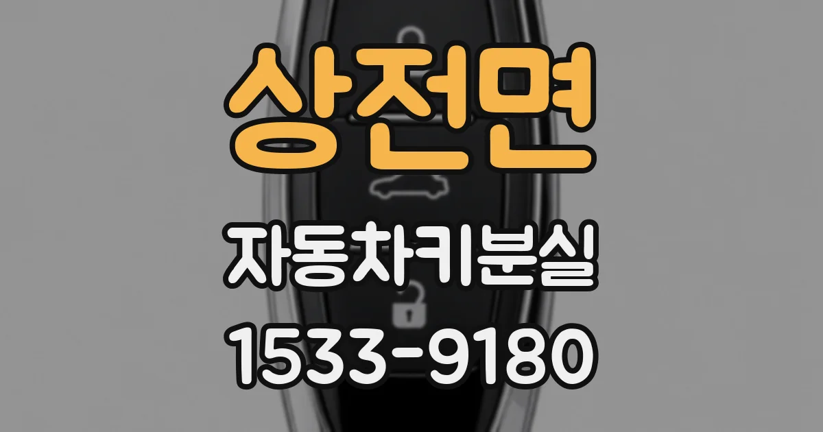 상전면 자동차키분실
