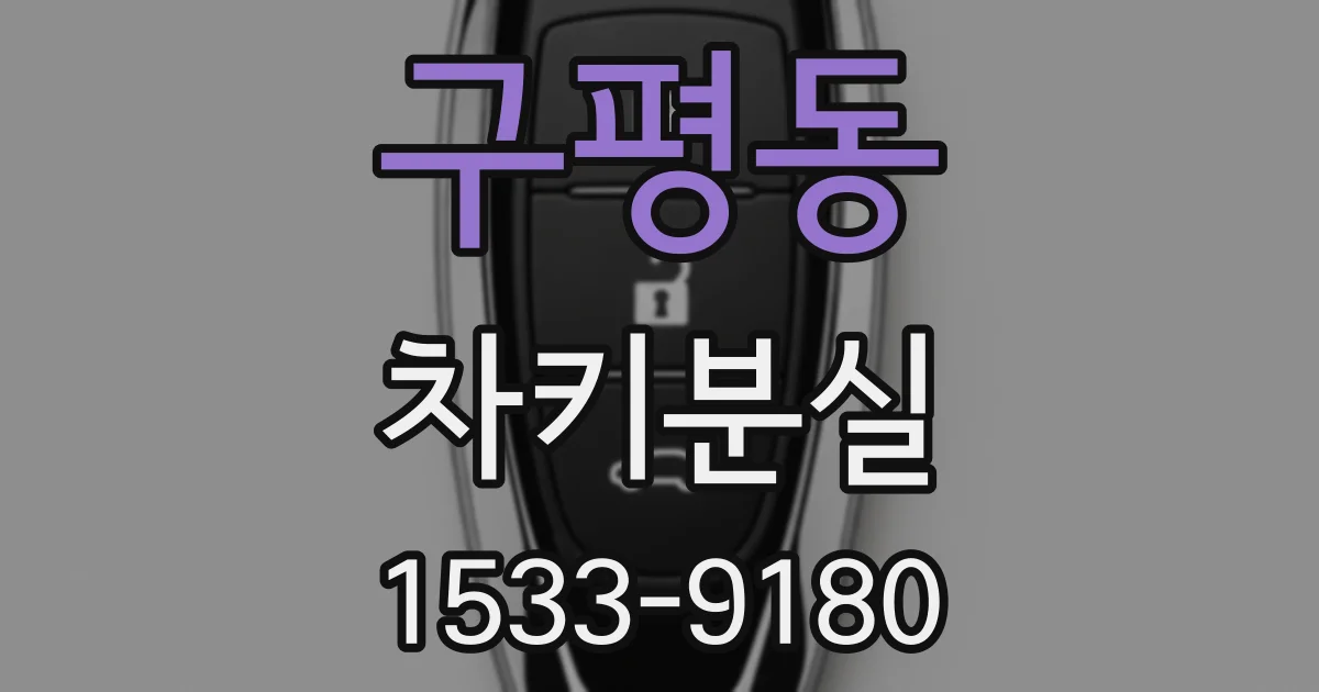구평동 차키분실